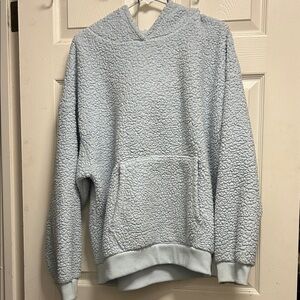 American Eagle Outfitters Sky Blue Sherpa Hoodie